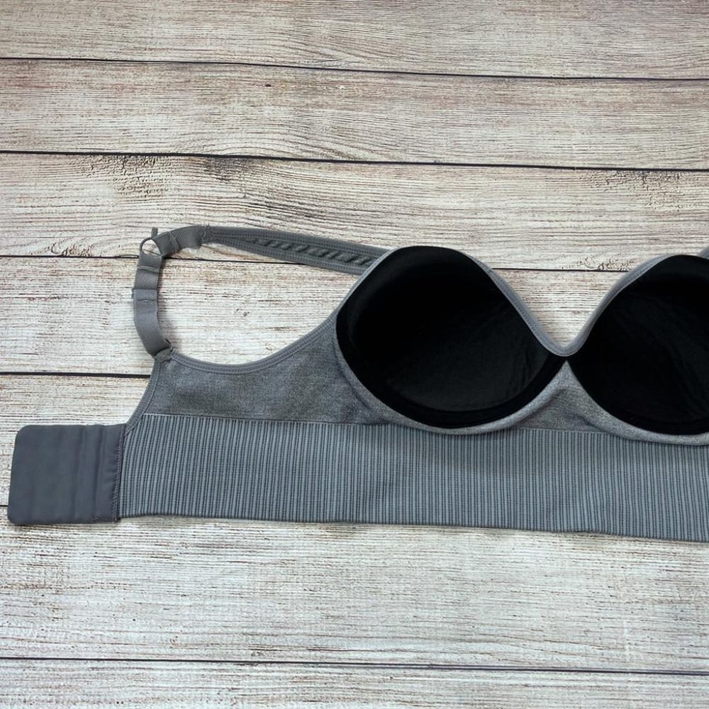 Everyday Seamless Gray Bralette - Soft Supportive Sleep & Lounge Bra - Picture 6 of 9